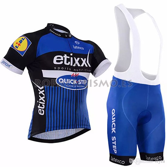 2018 Maillot Etixx Quick Step Tirantes Mangas Cortas Azul